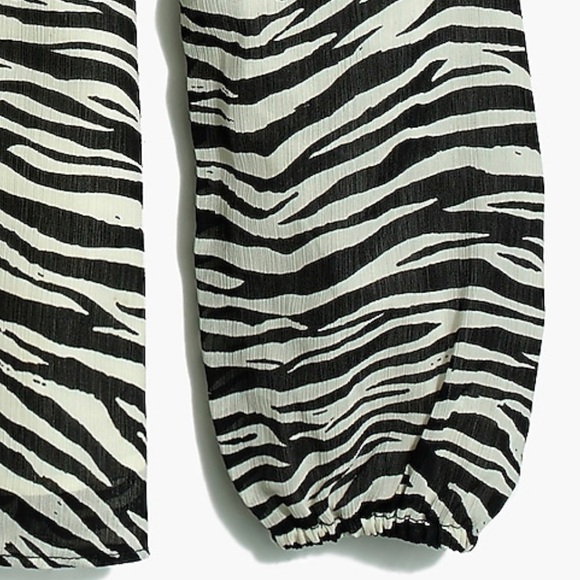 J. Crew Zebra Long Sleeve Mock-neck Top - Picture 4 of 7